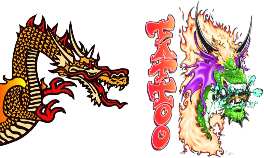 Dragonand Tattoo Graphic PNG