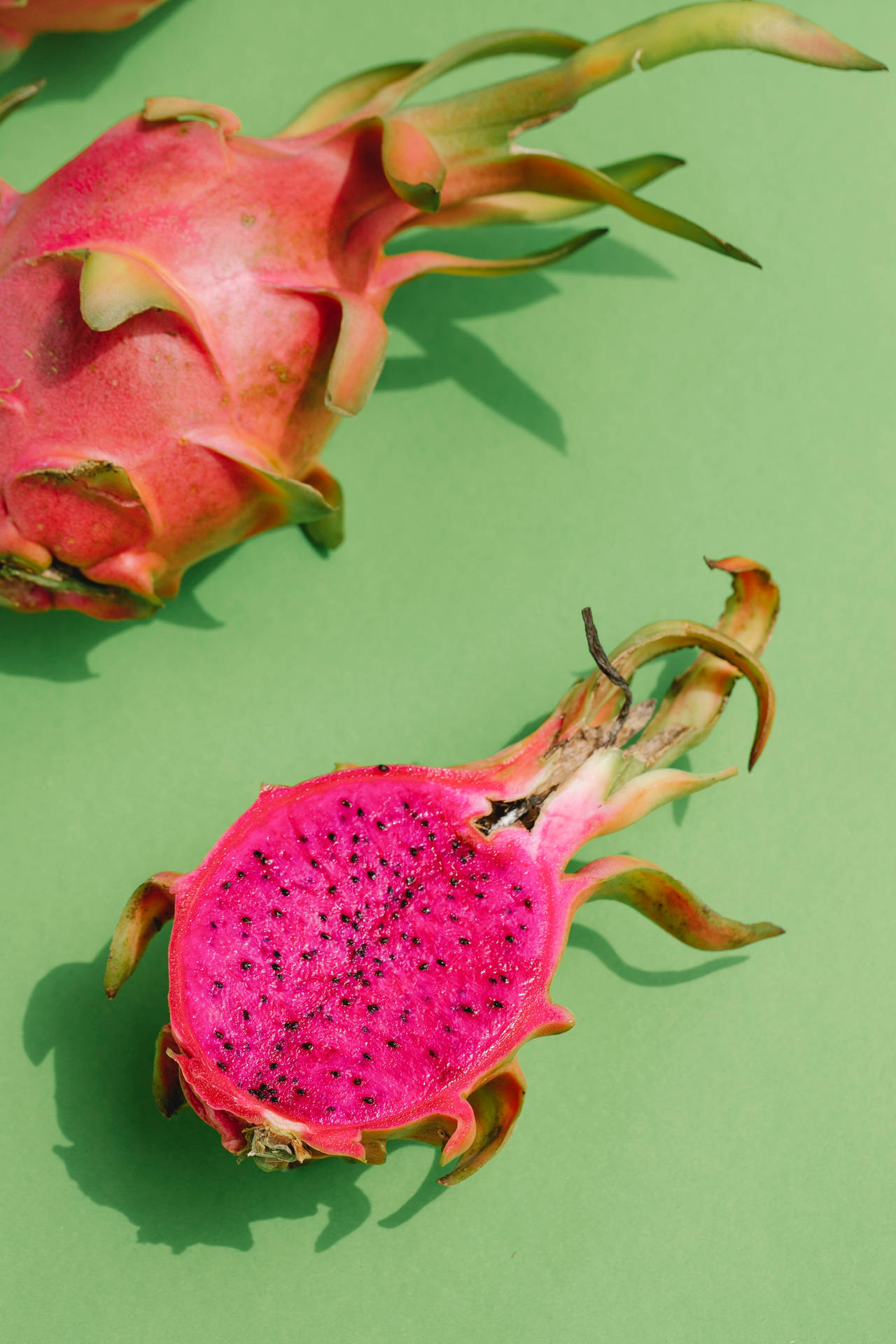 Dragonfruit Pink Fruit Food Photography Wallpaper