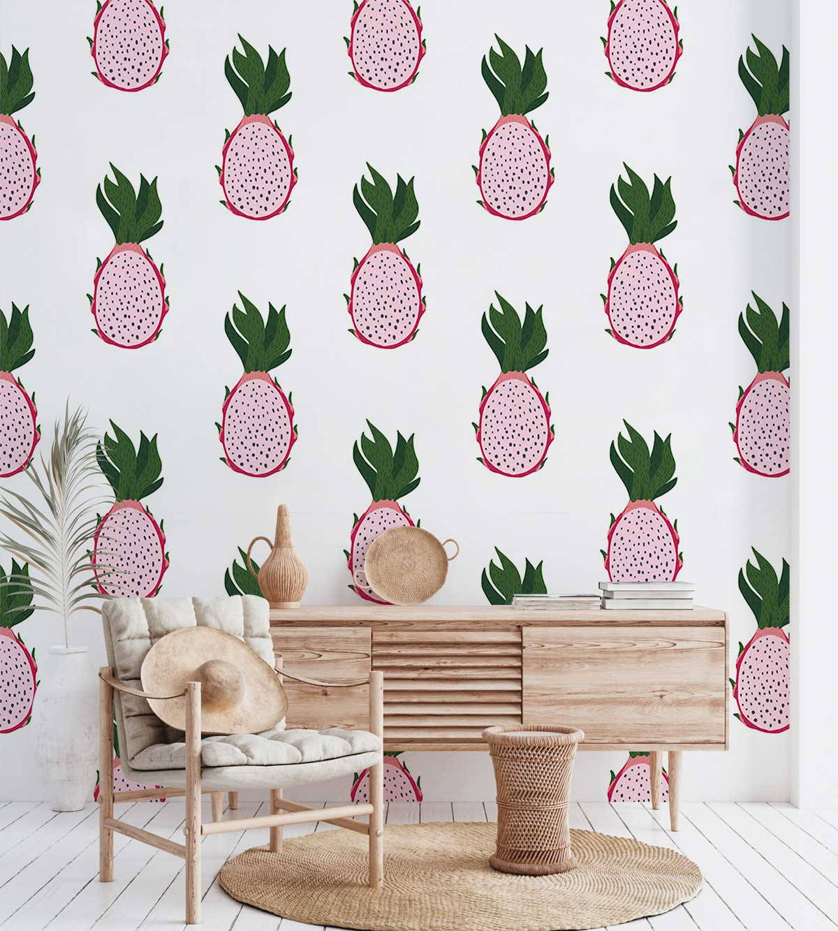 Dragonfruit Wall Pattern Background Photography Wallpaper