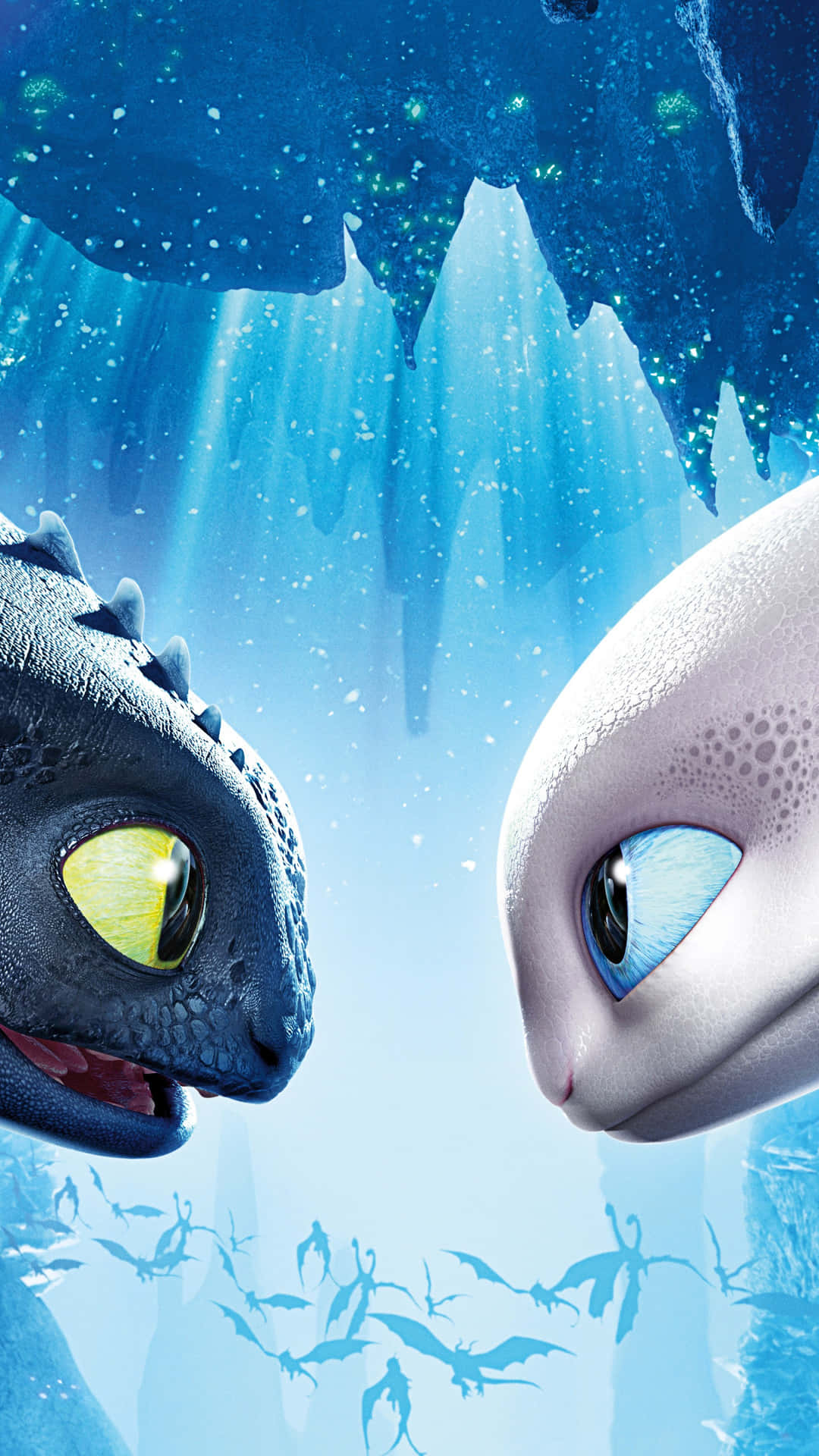 Dragons Face To Face From How To Train Your Dragon The Hidden World Wallpaper