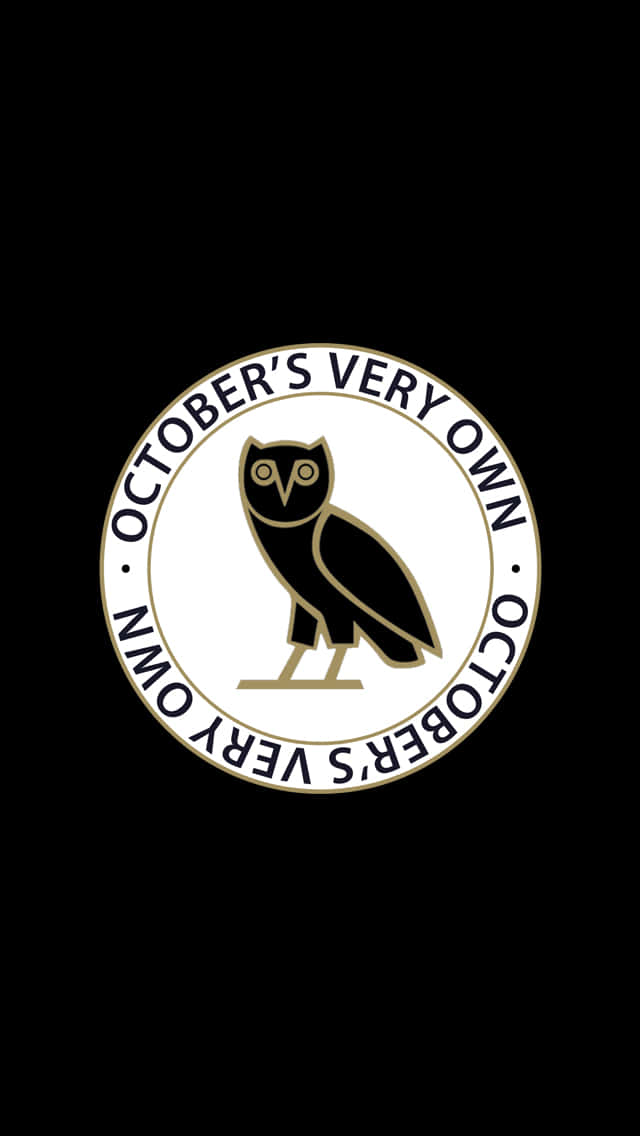 Drake's OVO Owl Logo on an iPhone Wallpaper
