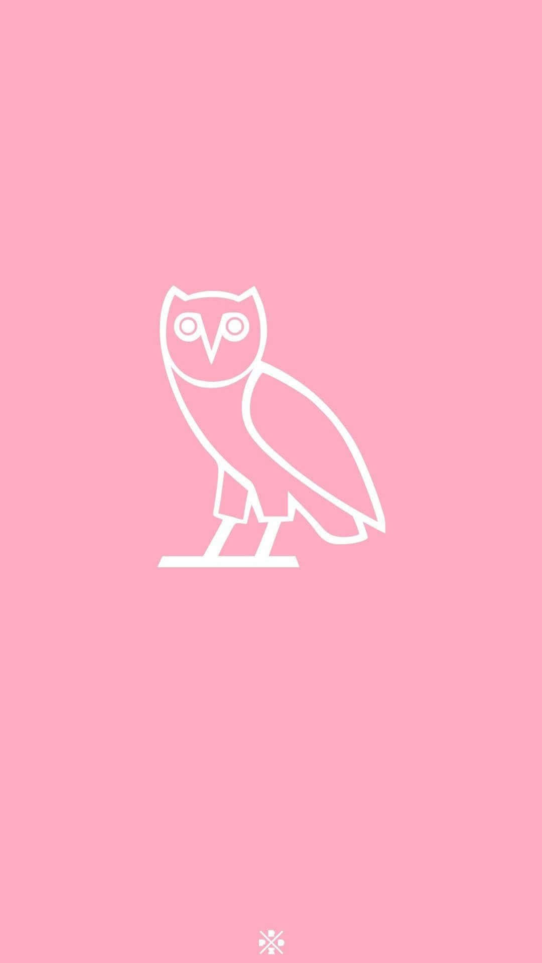 Drake OVO Owl Logo on an Apple iPhone Wallpaper