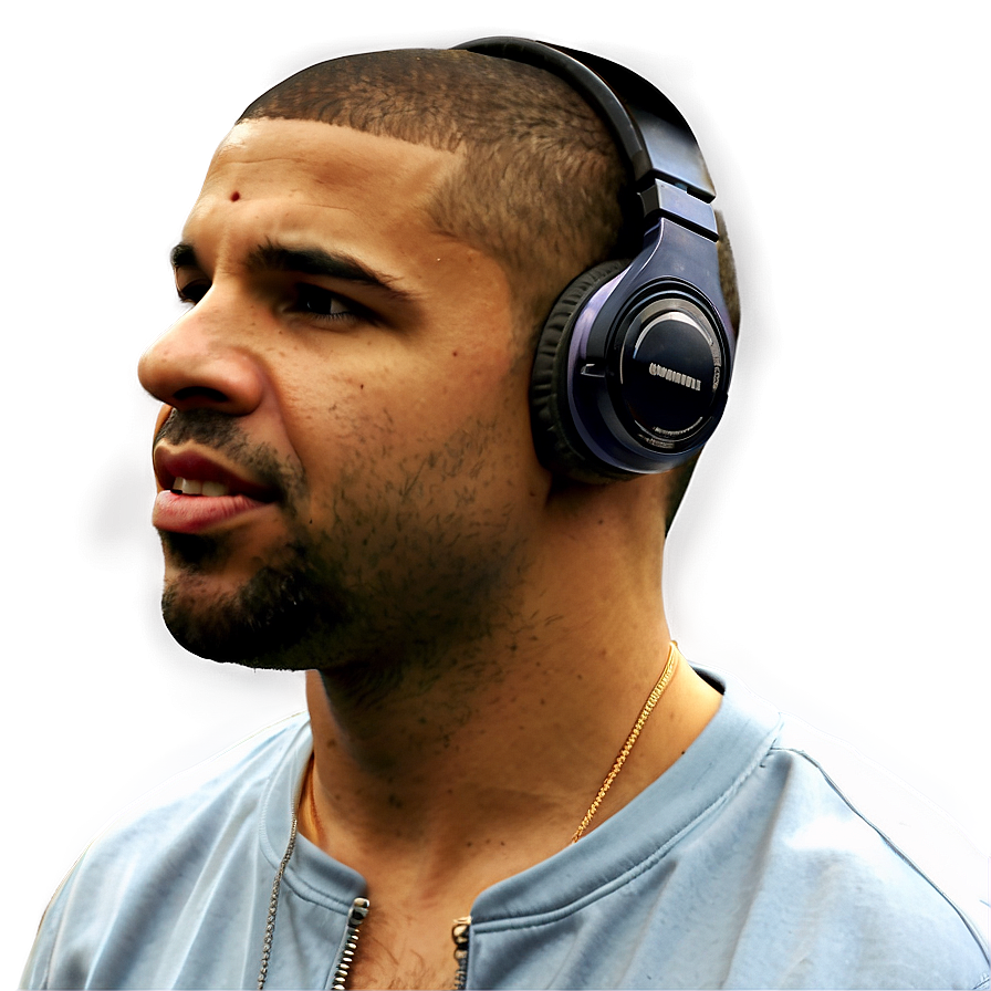 Drake With Headphones Png 05212024 PNG