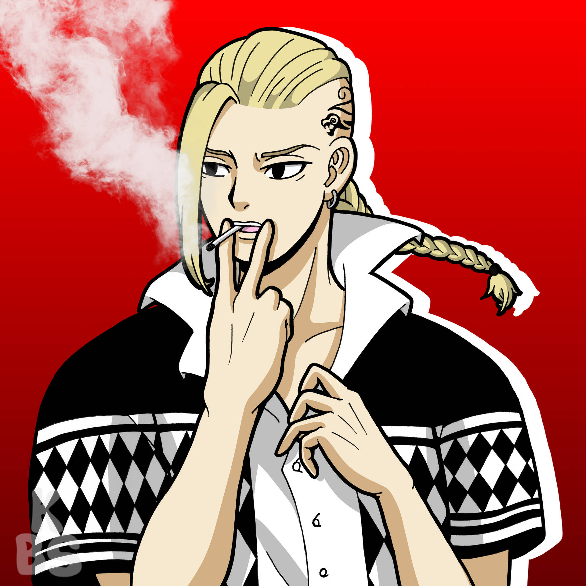 Draken Smoking Cigarette Wallpaper