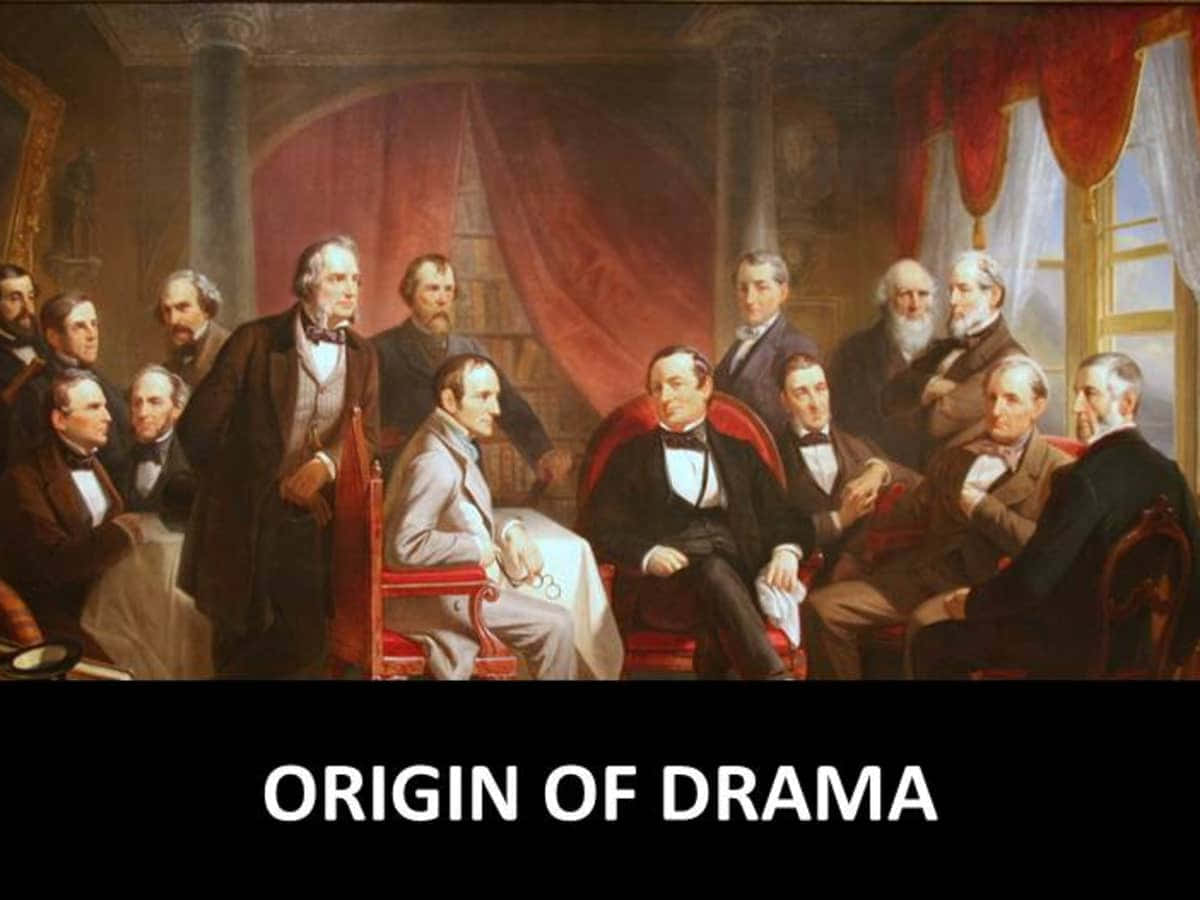 Origin Of Drama - A Painting Of Men In Suits