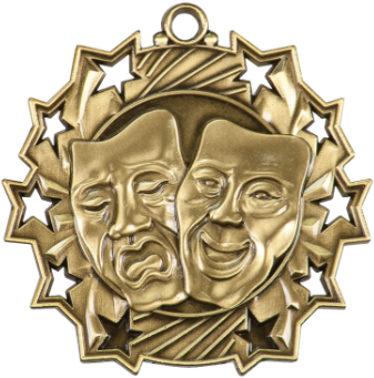Drama Masks Theater Medal PNG