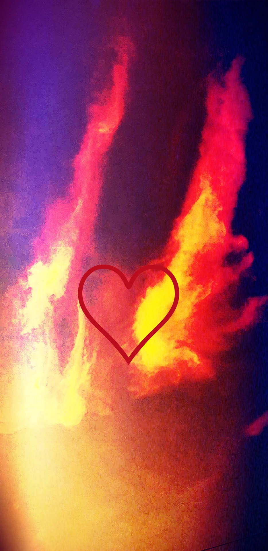 Dramatic Aesthetic Heart With Flames