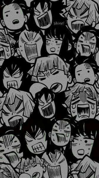Dramatic Anime Art In Monochrome Wallpaper