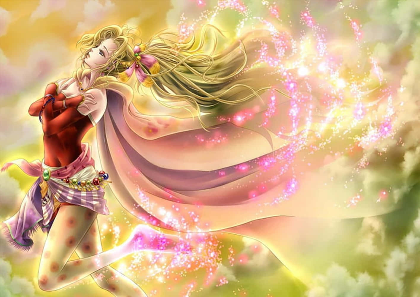 Dramatic Artistry Of Terra Branford In Battle Wallpaper