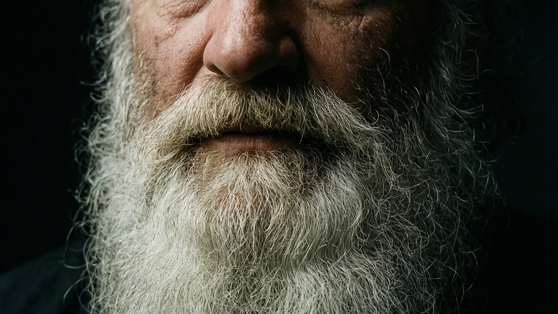 Dramatic Beard Close-Up Wallpaper