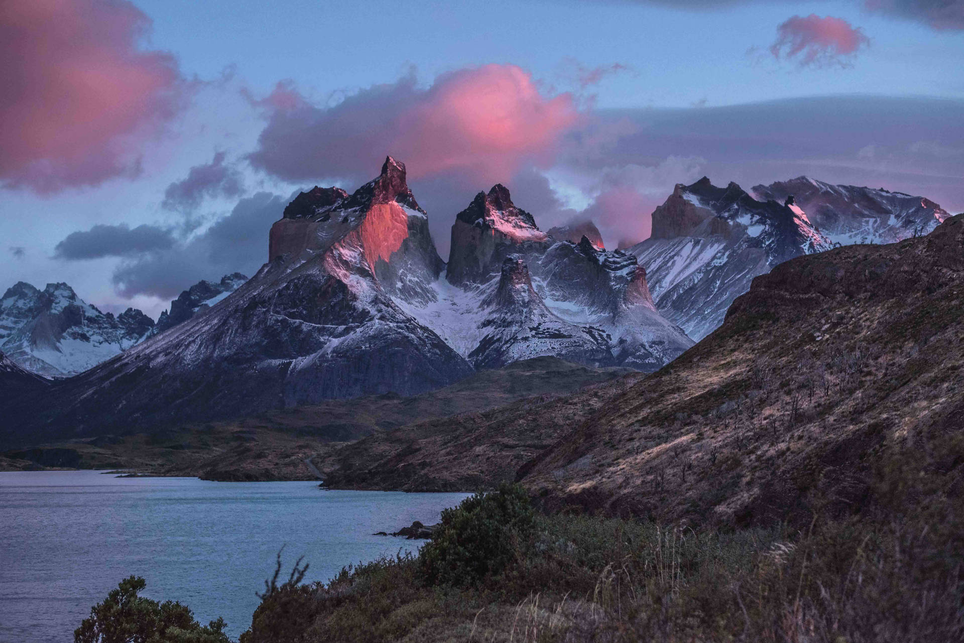 Drammatico Cile Patagonia Sud America Sfondo