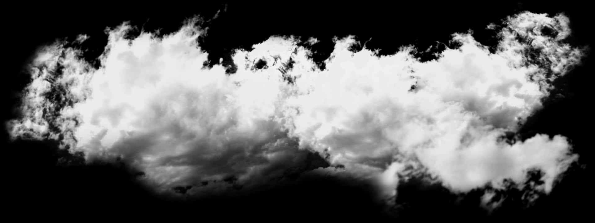 Dramatic Cloud Formation Blackand White PNG