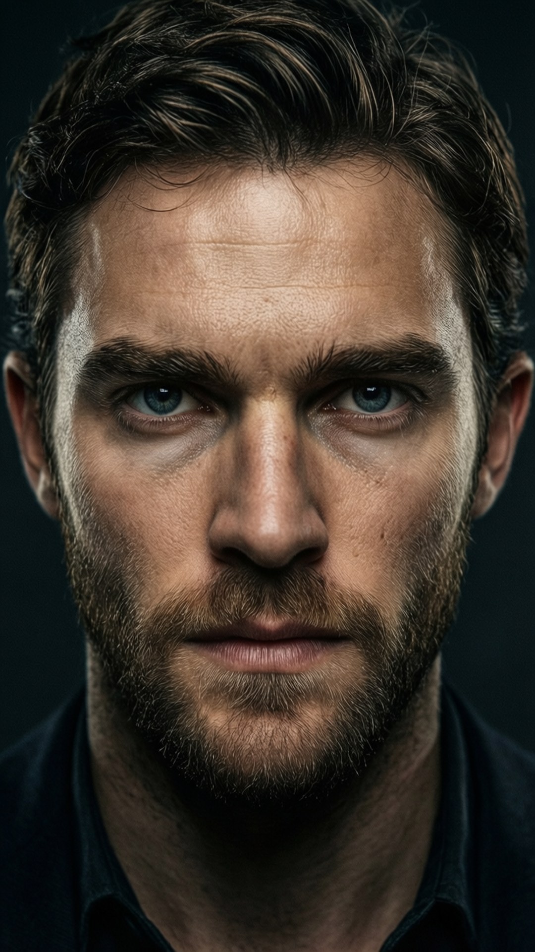 Mirada Dramática Intensa Fondos de pantalla — Un cautivador primer plano de Nicholas Hoult con iluminación dramática y expresión intensa.
