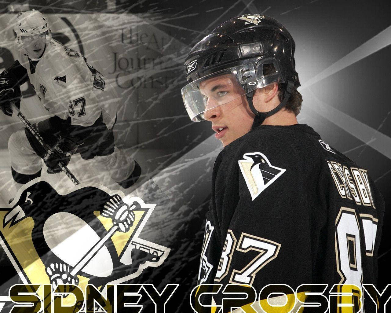 Jugadorde Hockey Dramático Sidney Crosby Fondo de pantalla