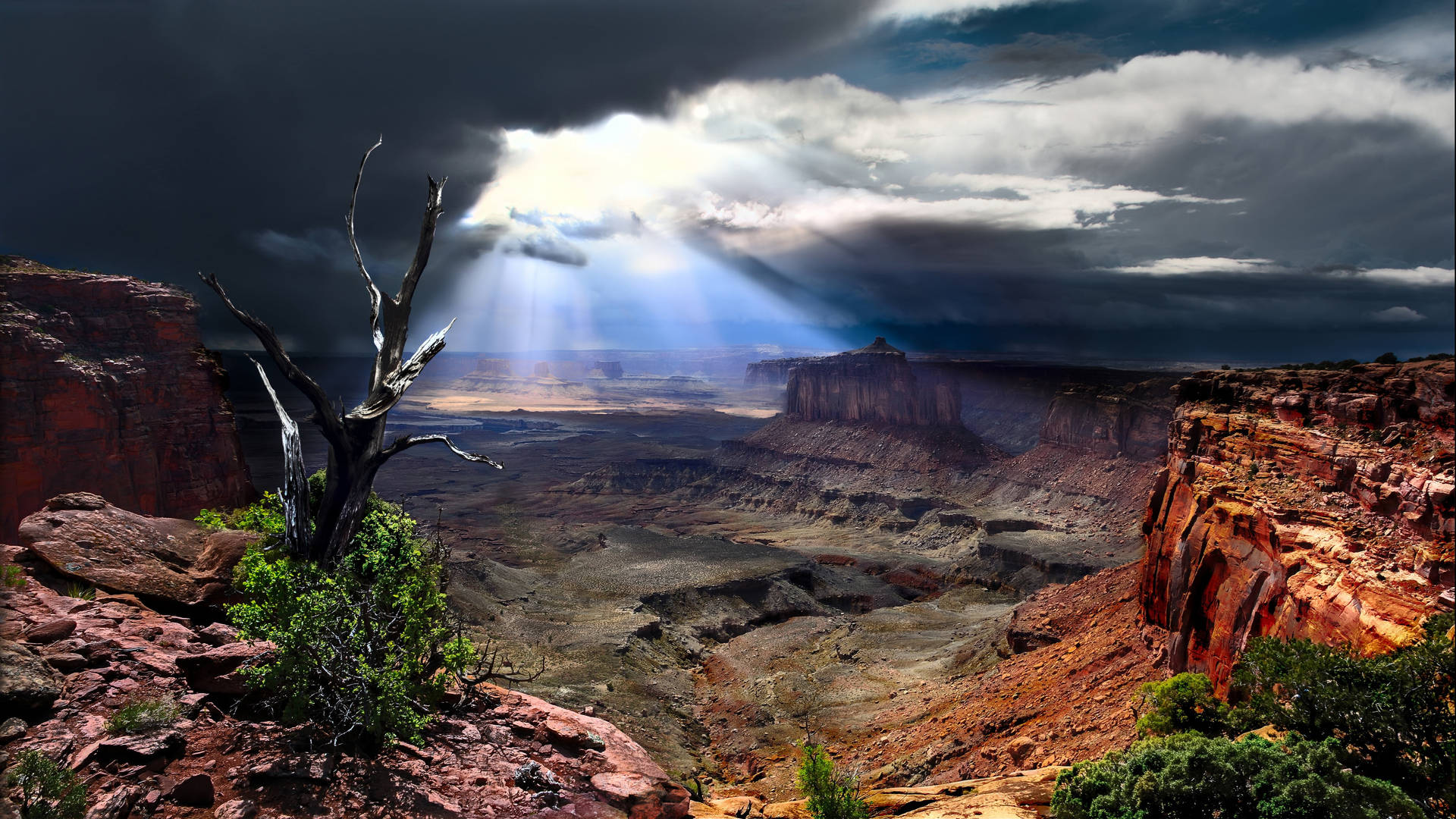 Iluminacióndramática Sobre El Parque Nacional De Canyonlands Fondo de pantalla