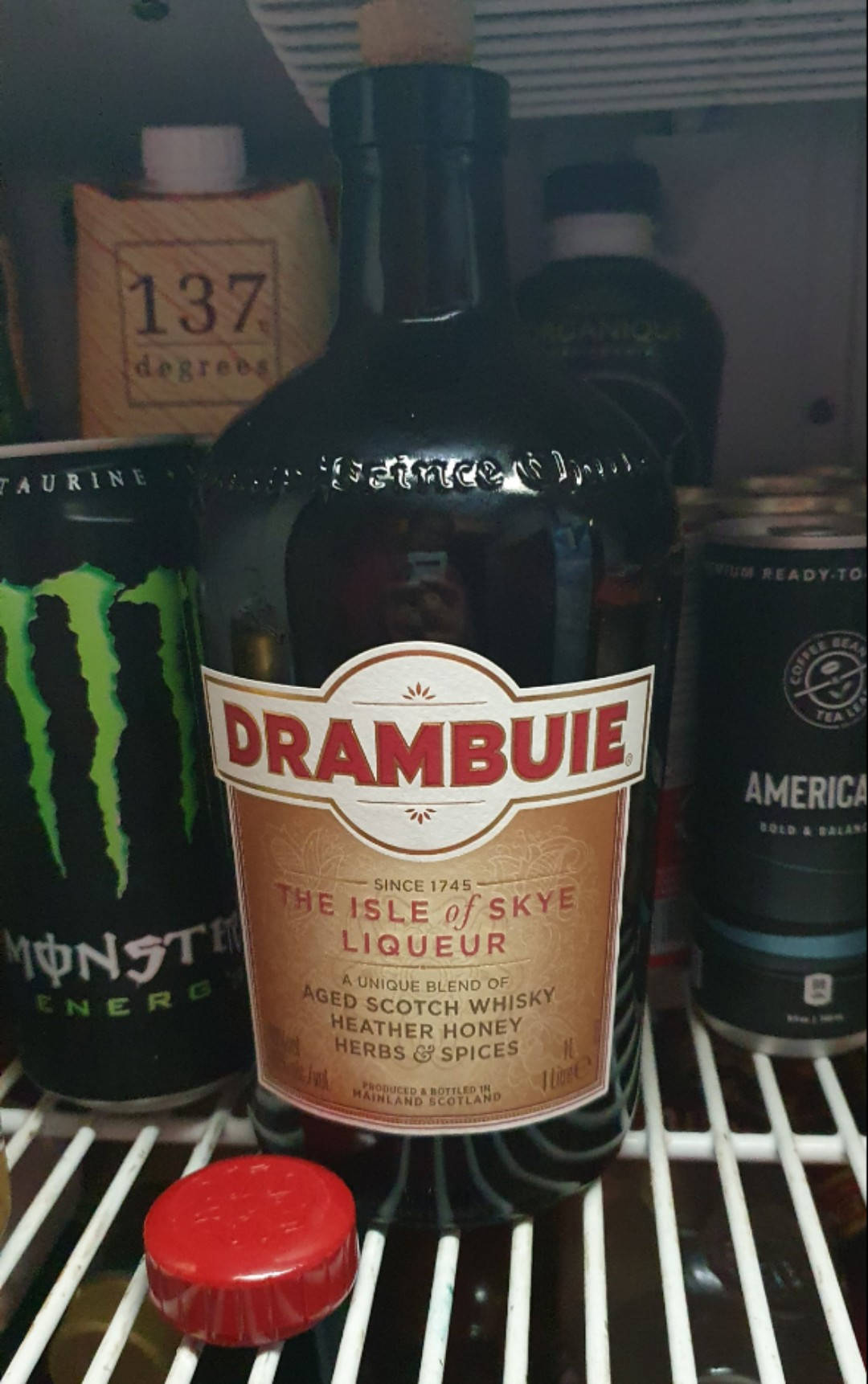 Drambuie Scotch Whisky Inside Refrigerator Wallpaper