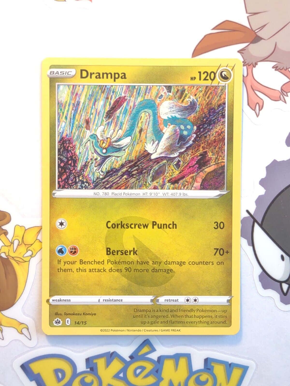 Drampakarte Auf Einem Pokémon Hintergrund Wallpaper