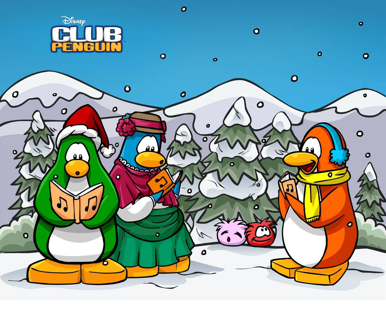 Dibujode La Mascota De Club Penguin Fondo de pantalla
