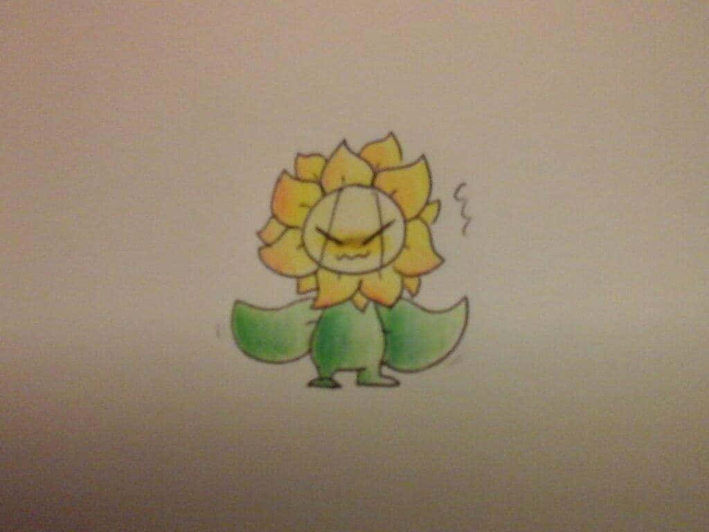 Dibujode Un Solflora Disgustado. Fondo de pantalla
