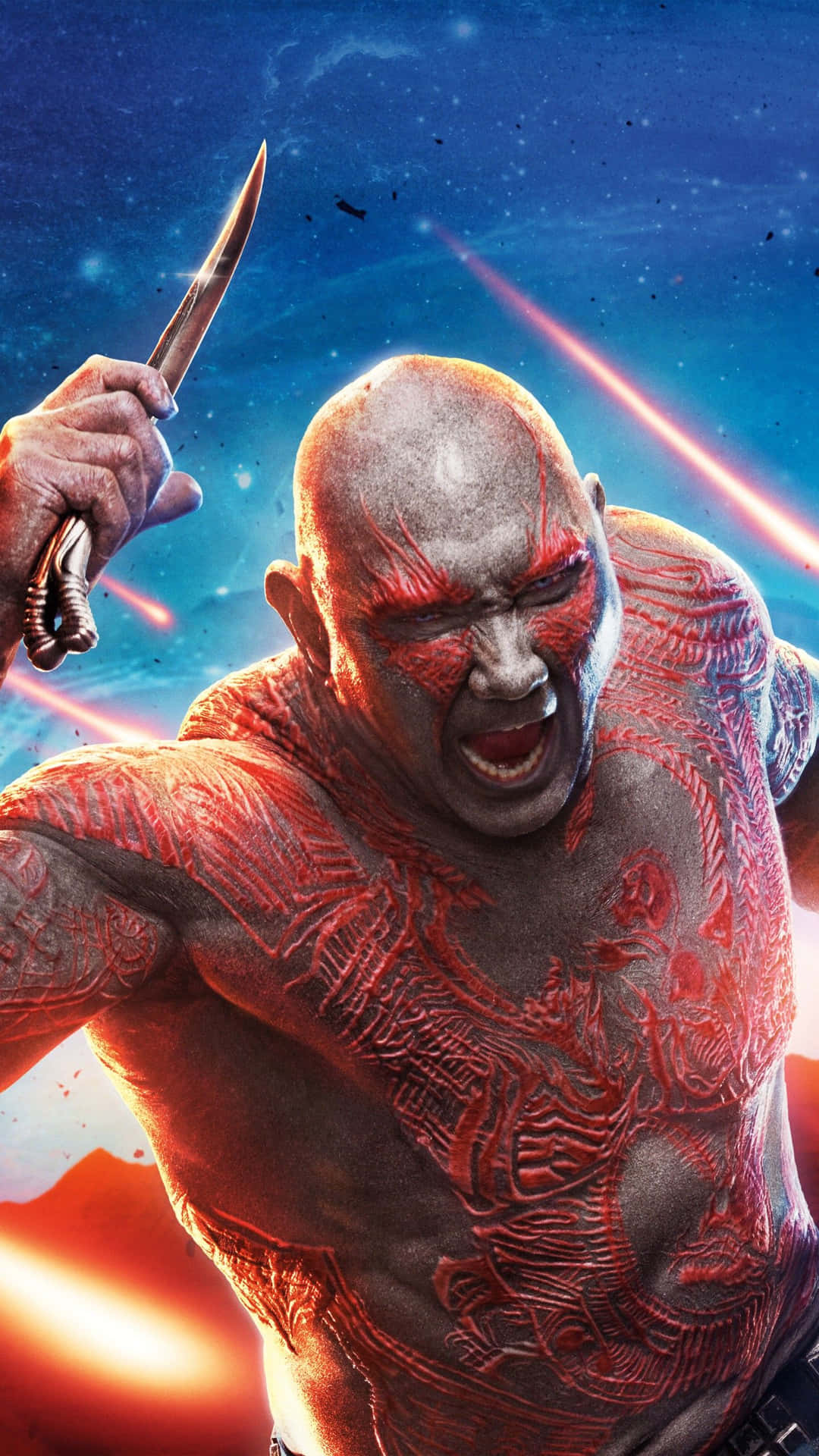Drax the Destroyer, with incredible might Wallpaper