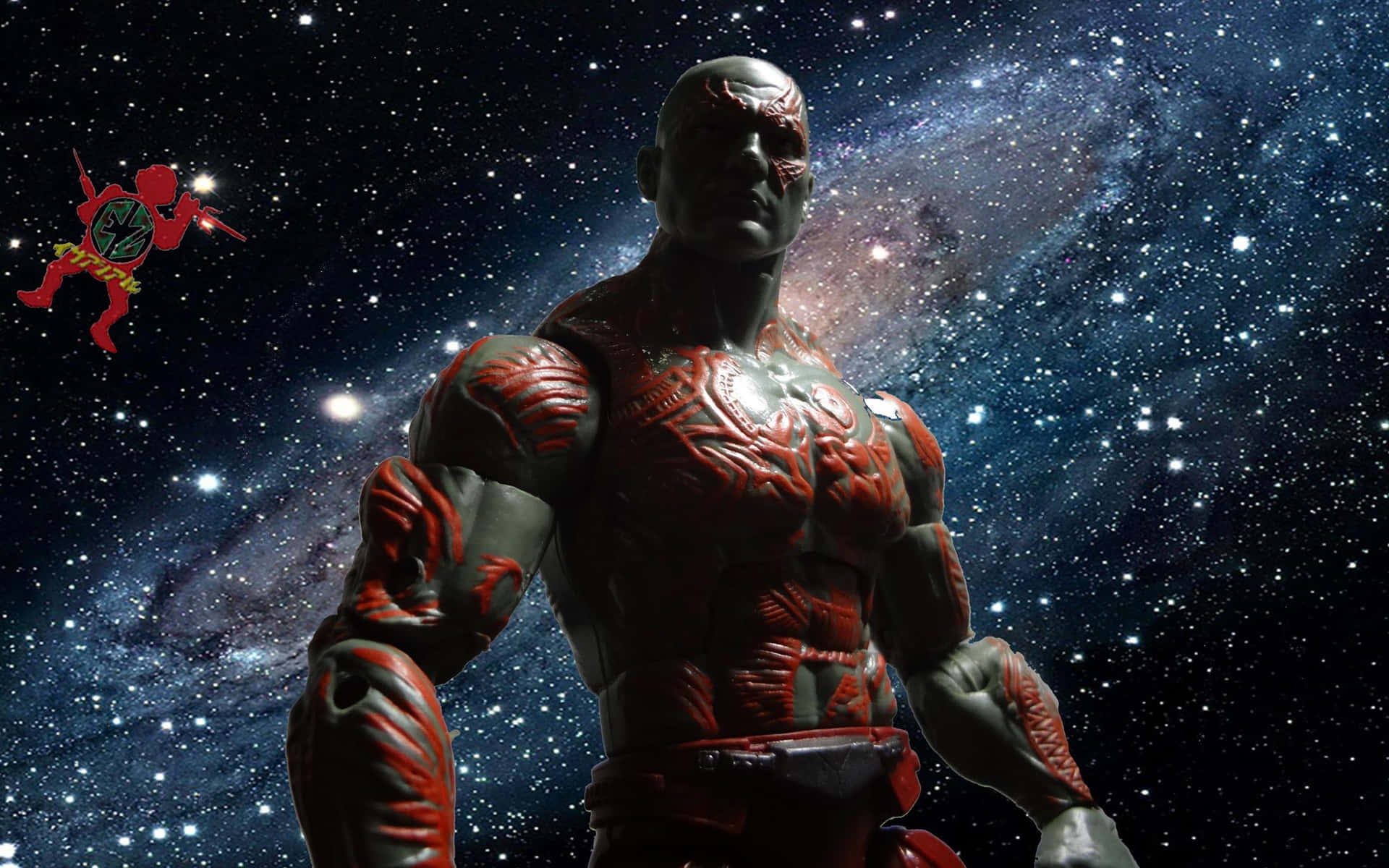 Davebautista Como Drax El Destructor En Guardianes De La Galaxia De Marvel. Fondo de pantalla