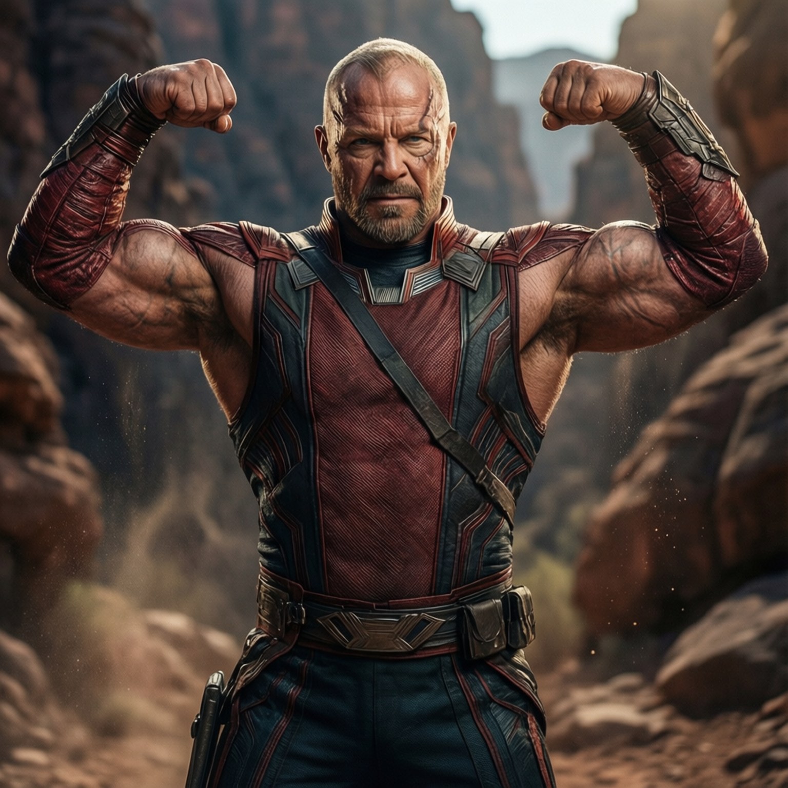 Drax Flexing Power Bakgrunner