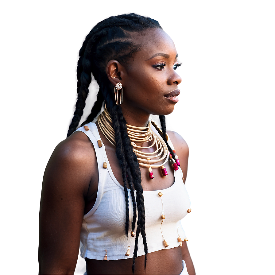 Dreadlocks And Beads Styling Png Rth61 PNG