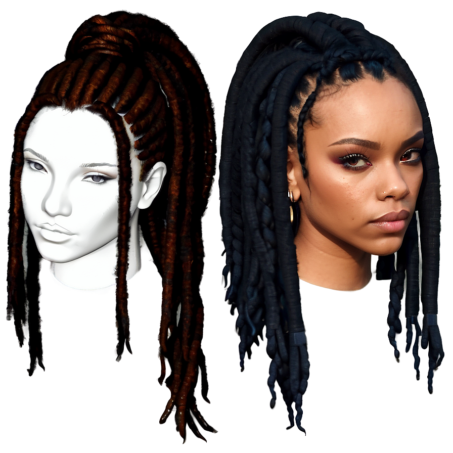 Dreadlocks Extension Ideas Png 06252024 PNG