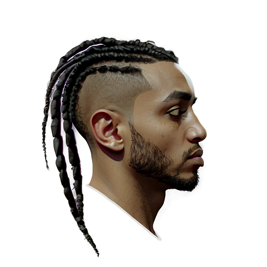 Dreadlocks With Fade Png 06252024 PNG