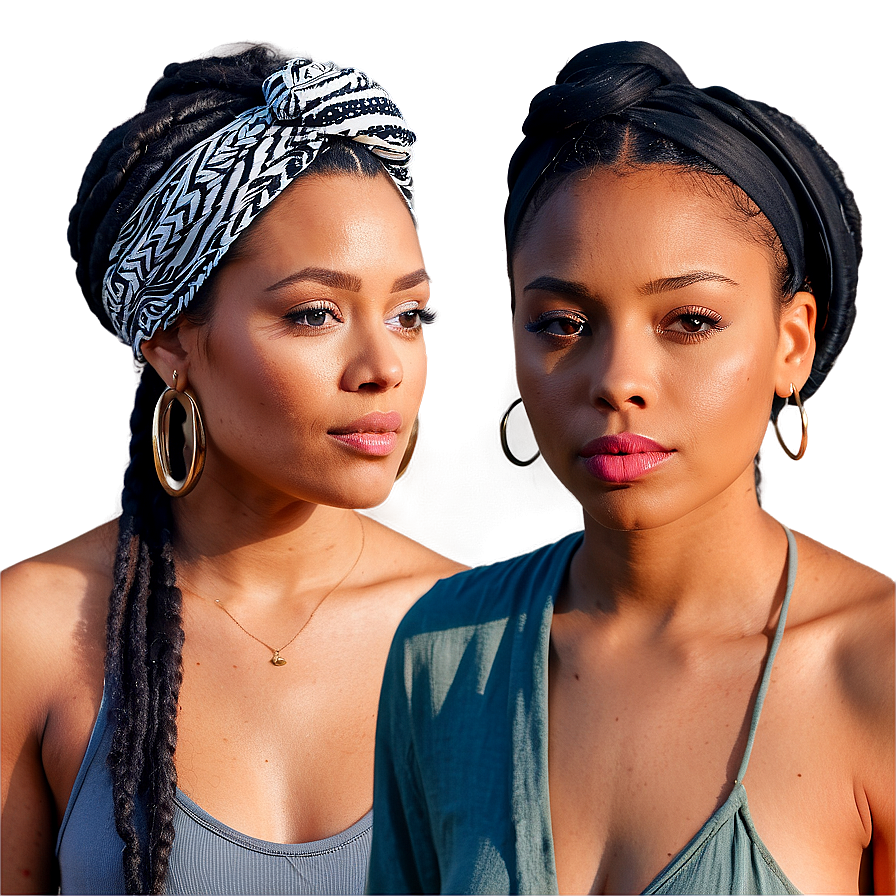 Dreads And Headwrap Styles Png Ptc73 PNG
