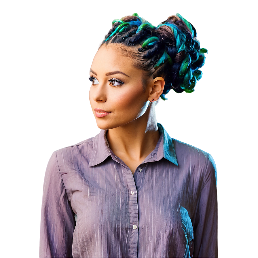Dreads Updo Tutorial Png 05242024 PNG