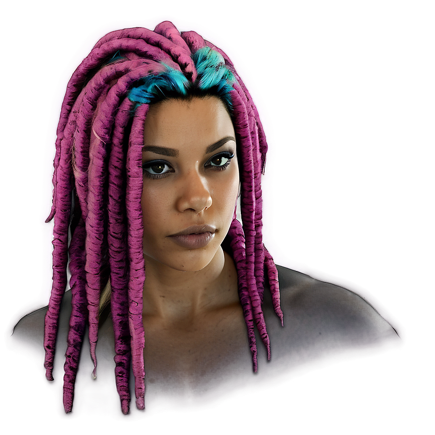 Dreads With Temporary Color Png 24 PNG