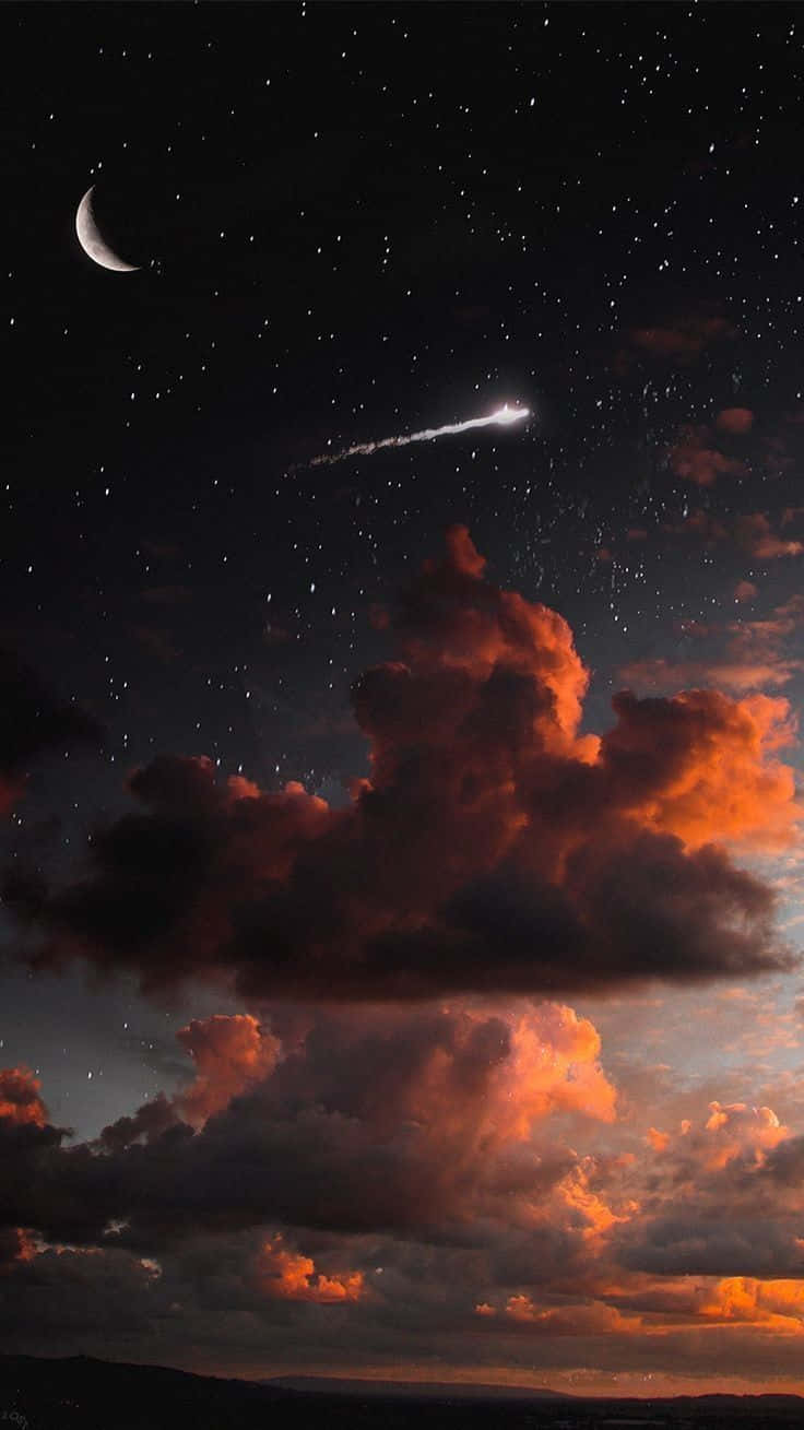 Sognoestetico: Cometa Che Lascia Una Scia Sfondo