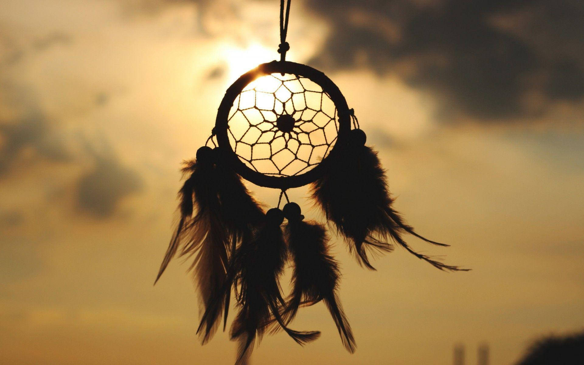 Dream Catcher With Cloudy Sky Wallpaper