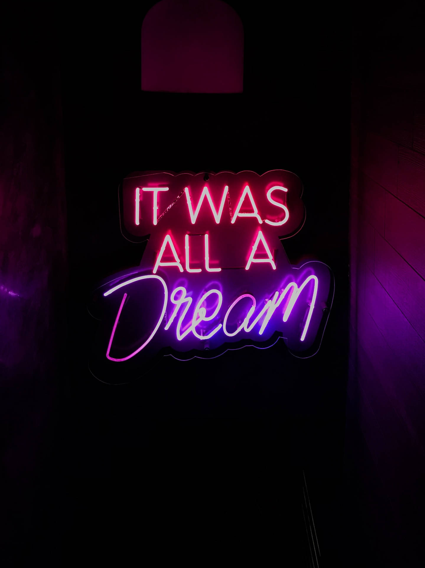 Dream Led Neon Purple Iphone Wallpaper