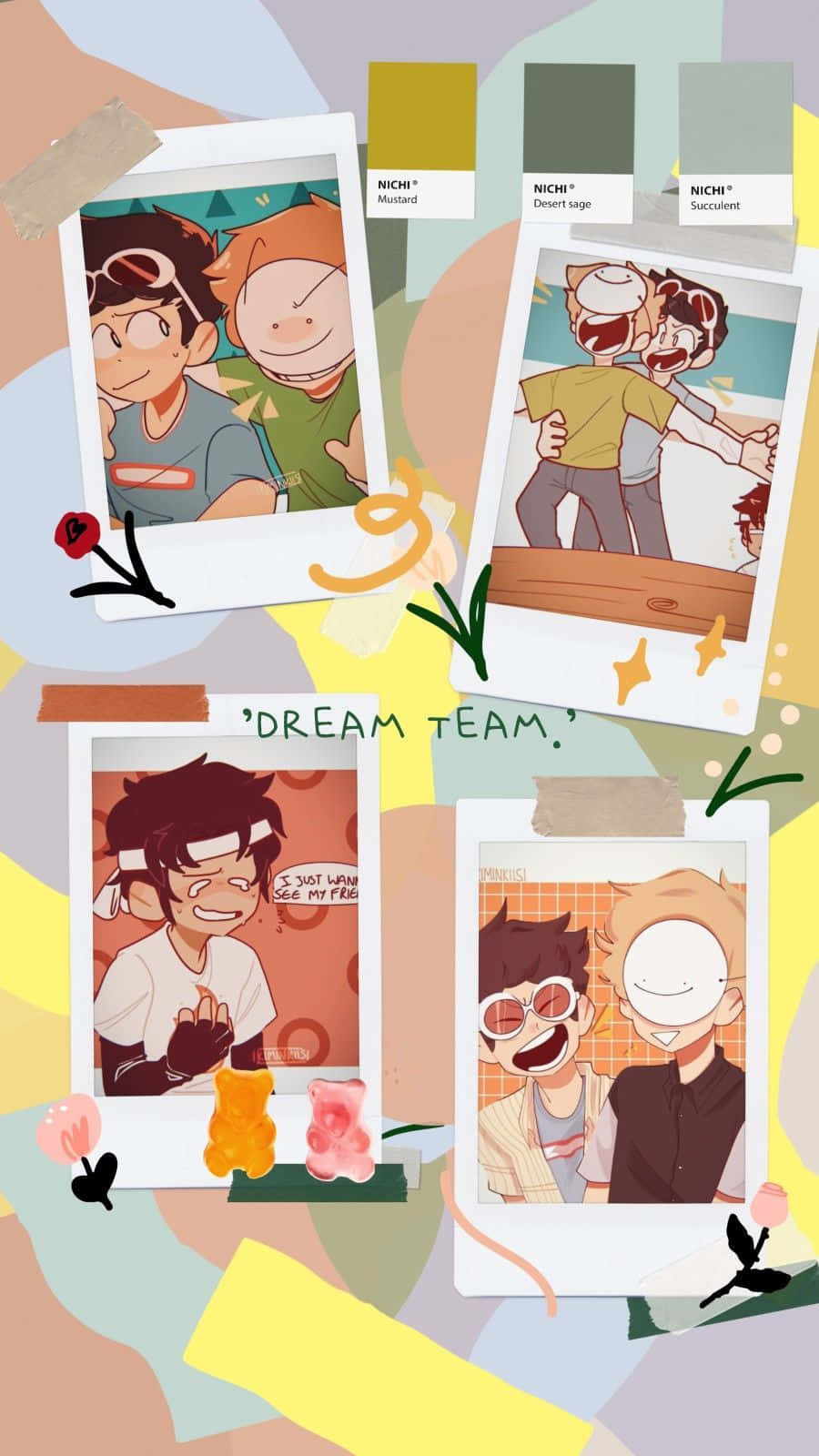 Dream Team Photo Collage Wallpaper