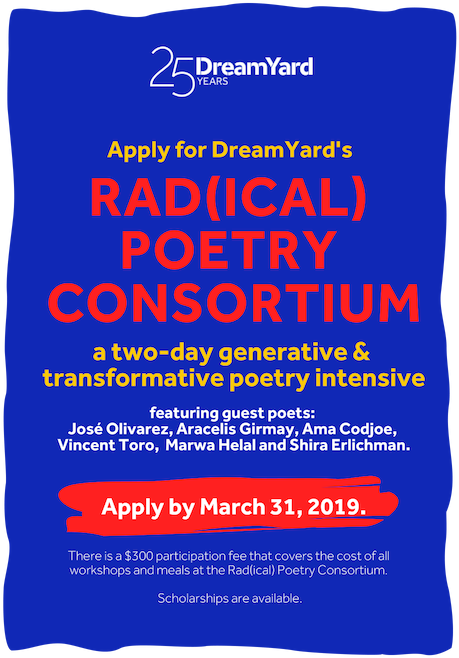 Dream Yard Radical Poetry Consortium Flyer PNG
