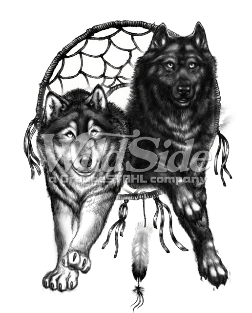 Dreamcatcher Wolves Artwork PNG