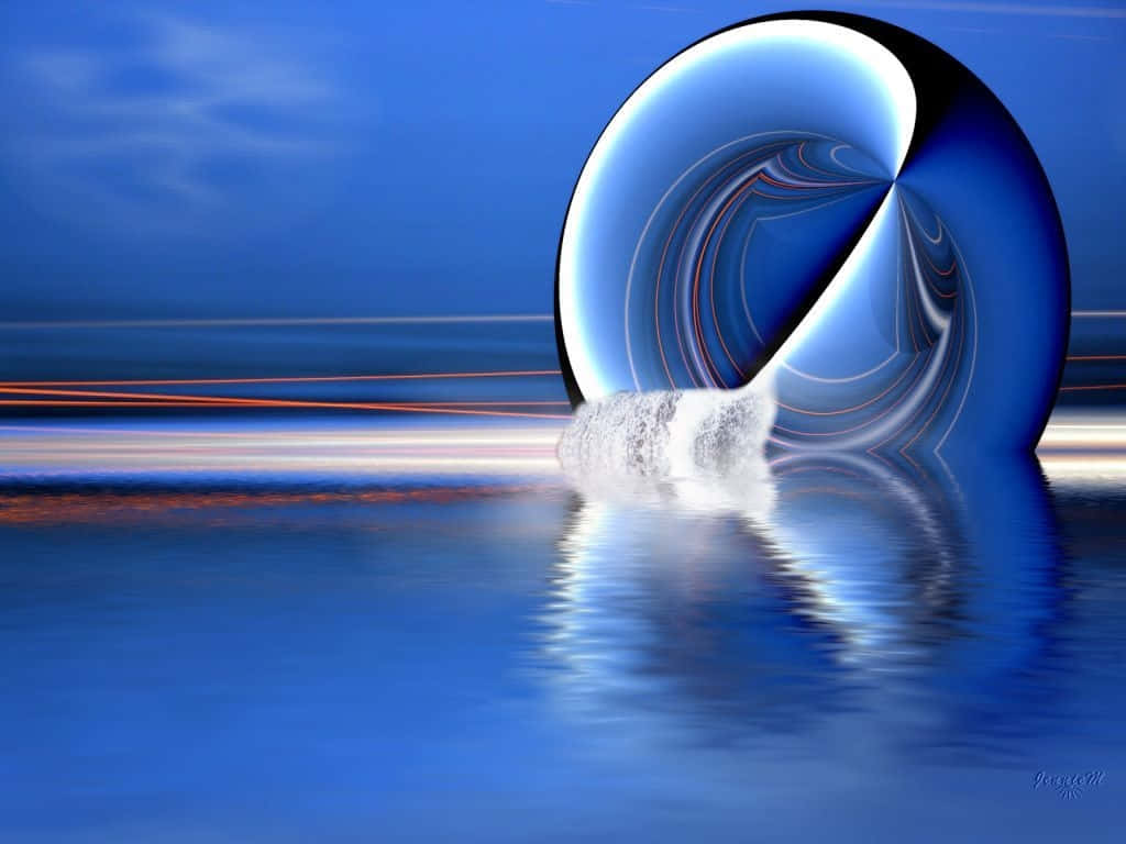 Dreamcore Abstract Portal Reflection Wallpaper