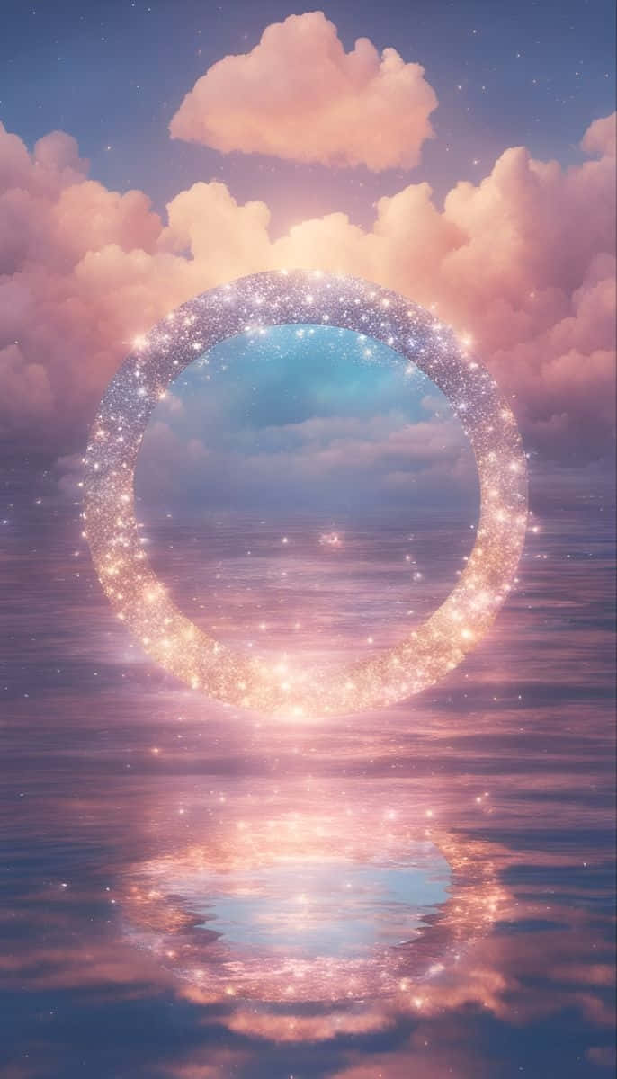 Dreamcore Glittering Cosmic Portal Wallpaper