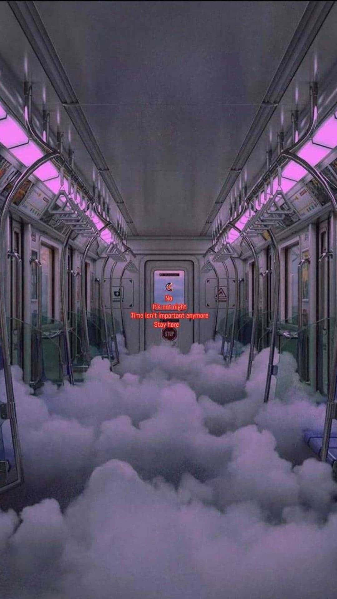 Dreamcore Subway Clouds Fantasy Wallpaper