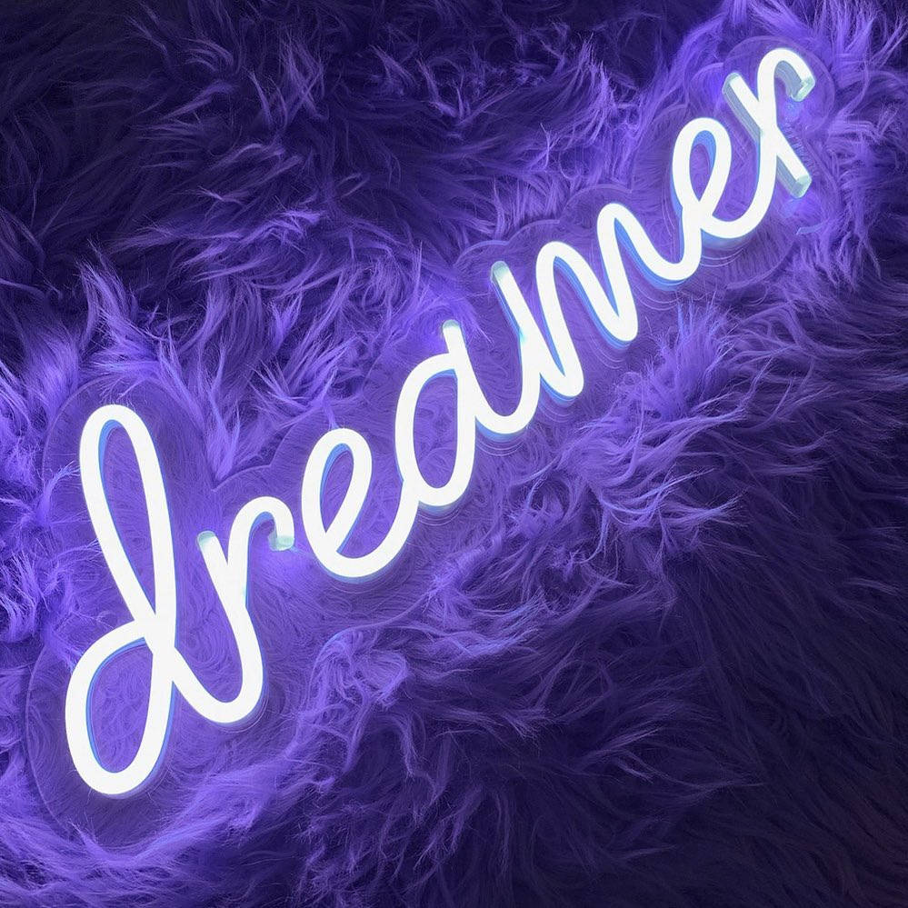 Dreamer Neon Light Wallpaper