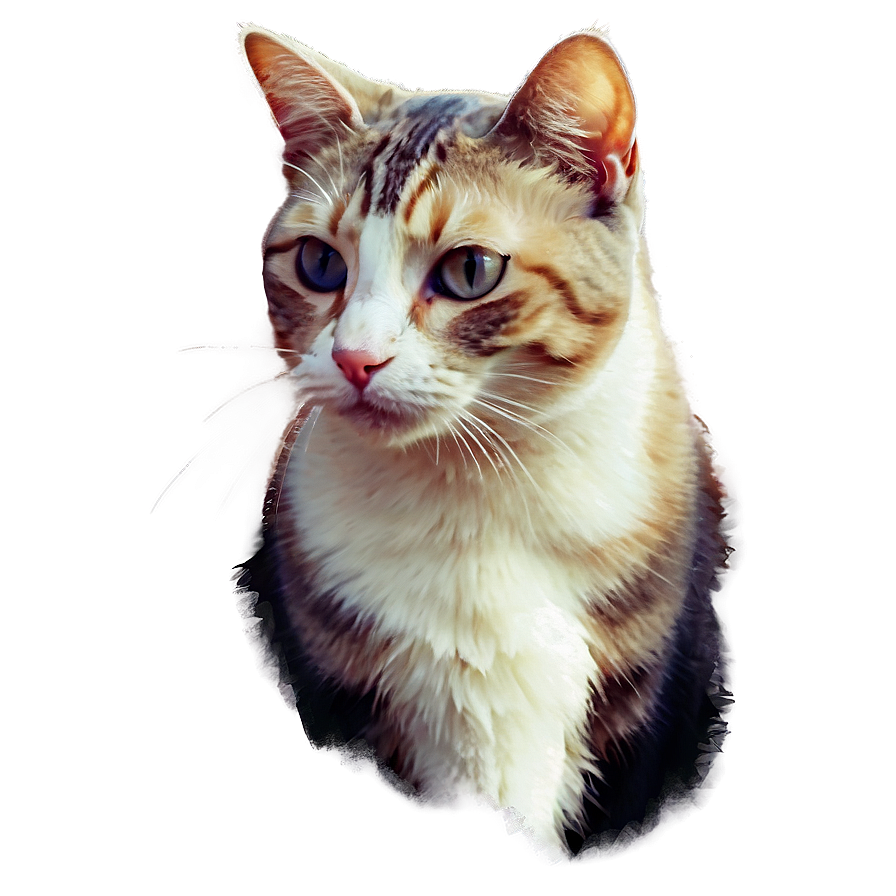 Dreamy Cat Artwork Png Vpu PNG