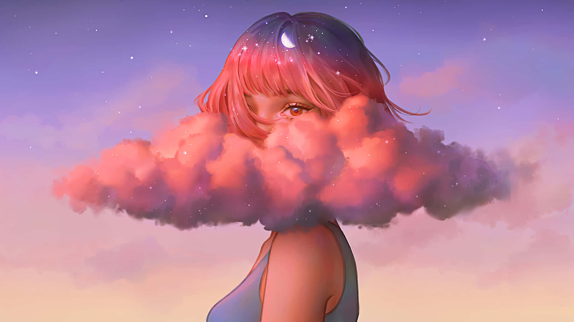 Dreamy Cloud Embrace Artwork4 K Wallpaper