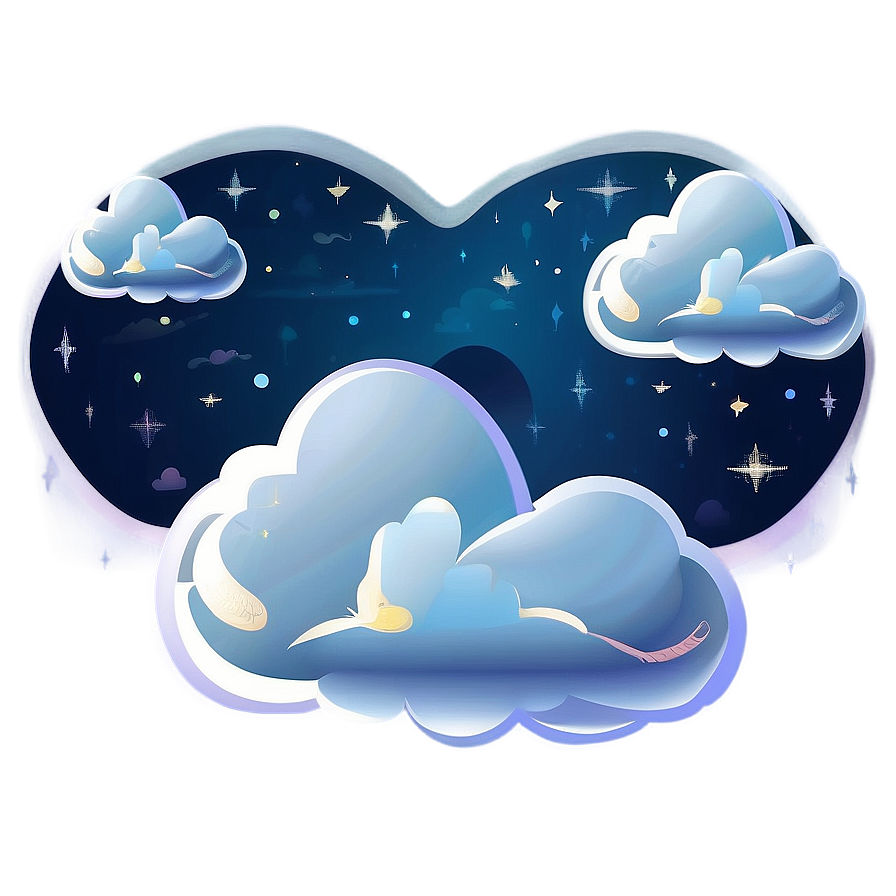 Dreamy Cloud Vector Scene Png Hvi PNG
