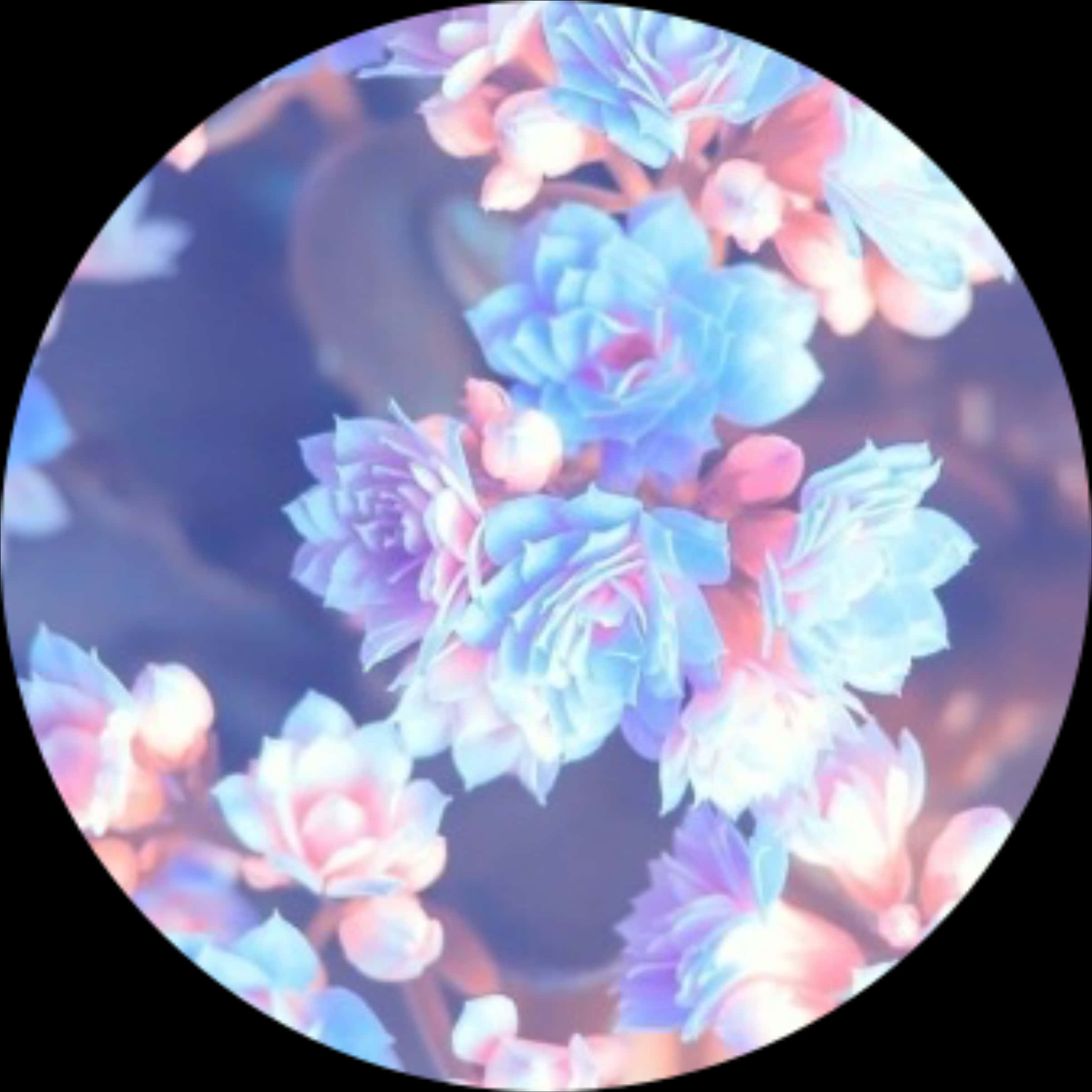 Dreamy Floral Circle Aesthetic.jpg PNG