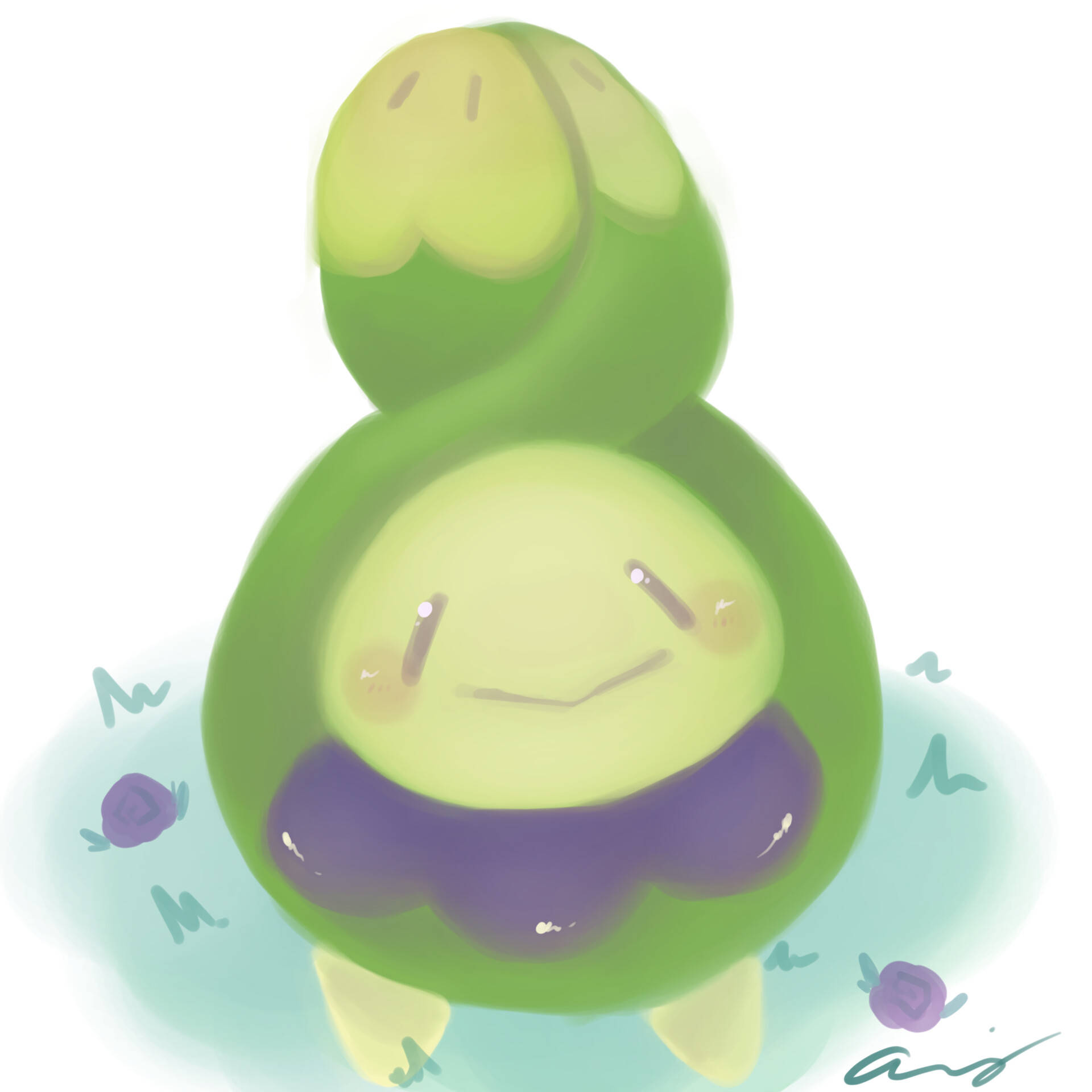 Dreamy Graphic Of Budew Wallpaper