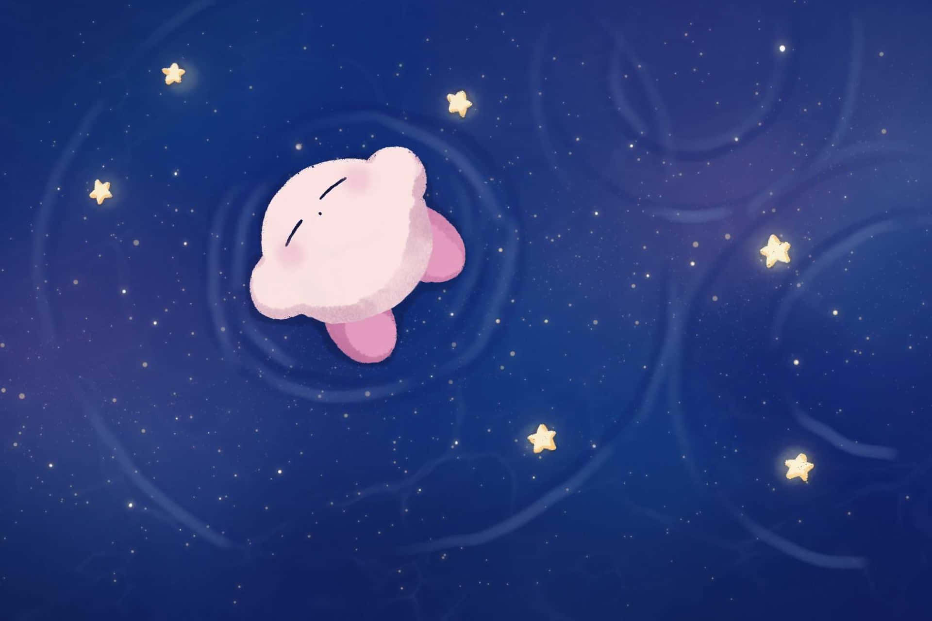 Dreamy Kirby Star Night.jpg Wallpaper