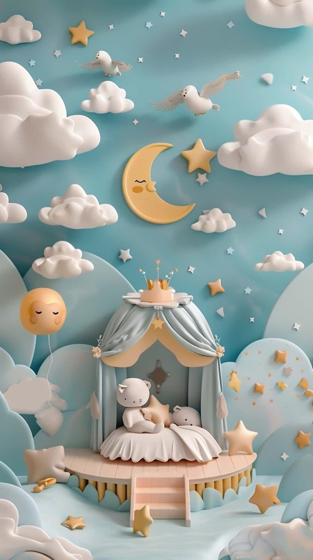 Dreamy Nursery Artwork Wallpaper