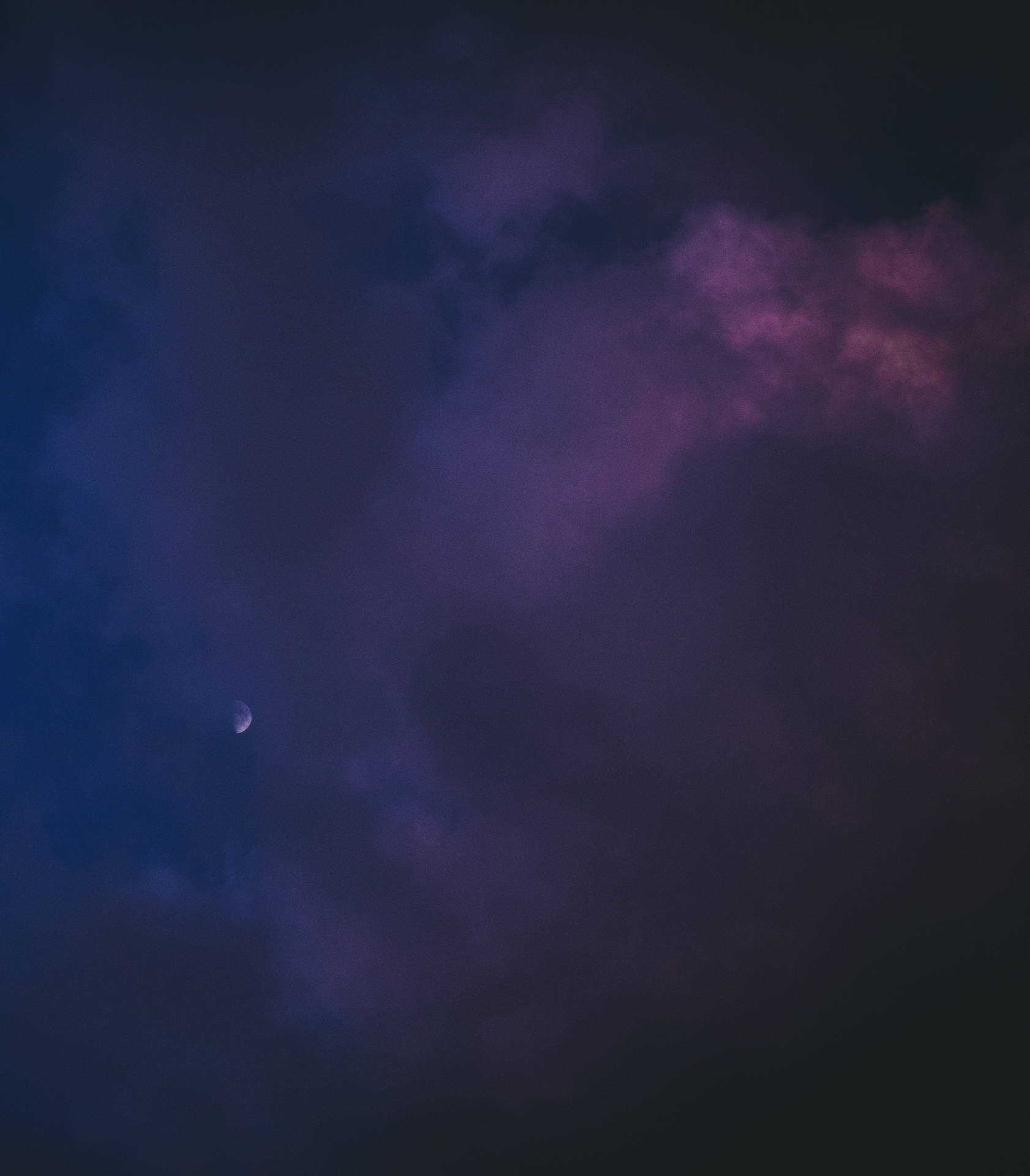 Dreamy Purple Blue Sky Moonlight 4k Wallpaper
